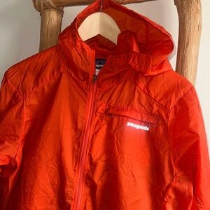 Patagonia Houdini Orange Windbreaker Jacket Full Zip